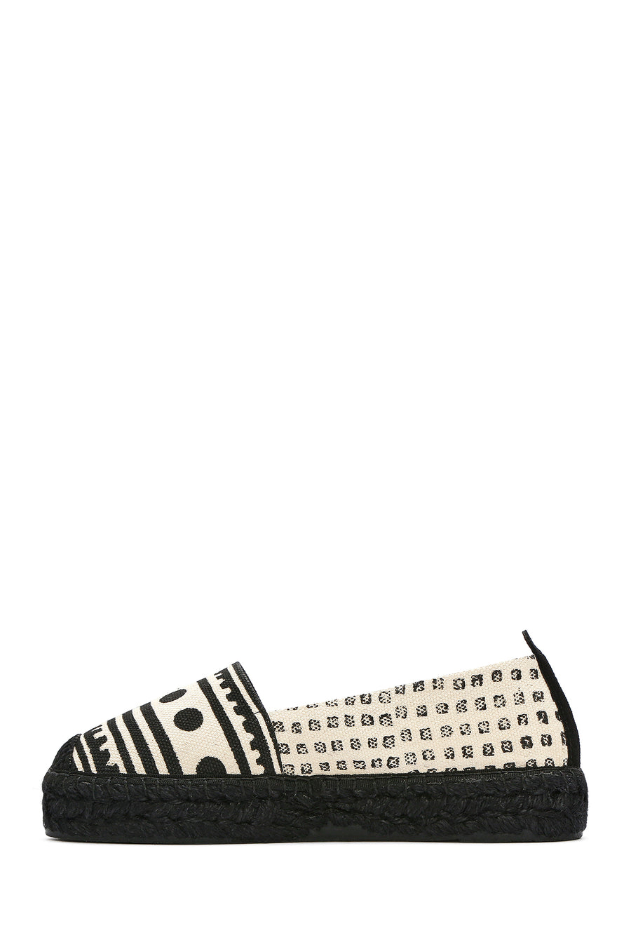 Kastamonu Stone Print Women's Black Patterned Espadrilles