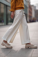 Kadın Krem Püsküllü Deri Casual Loafer | Derimod