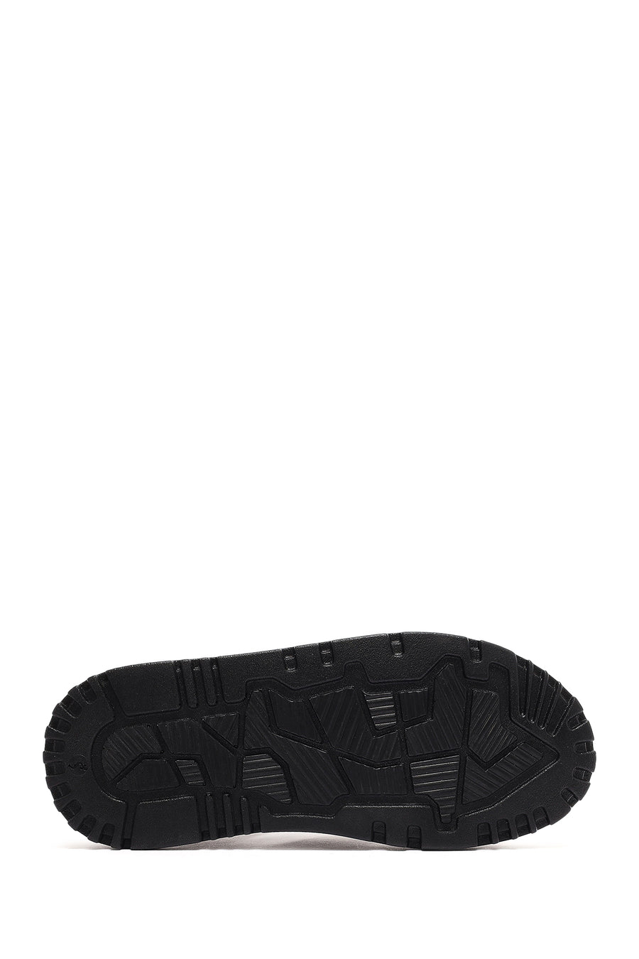 Women's Black Strappy Thick-Sole Leather Sandals