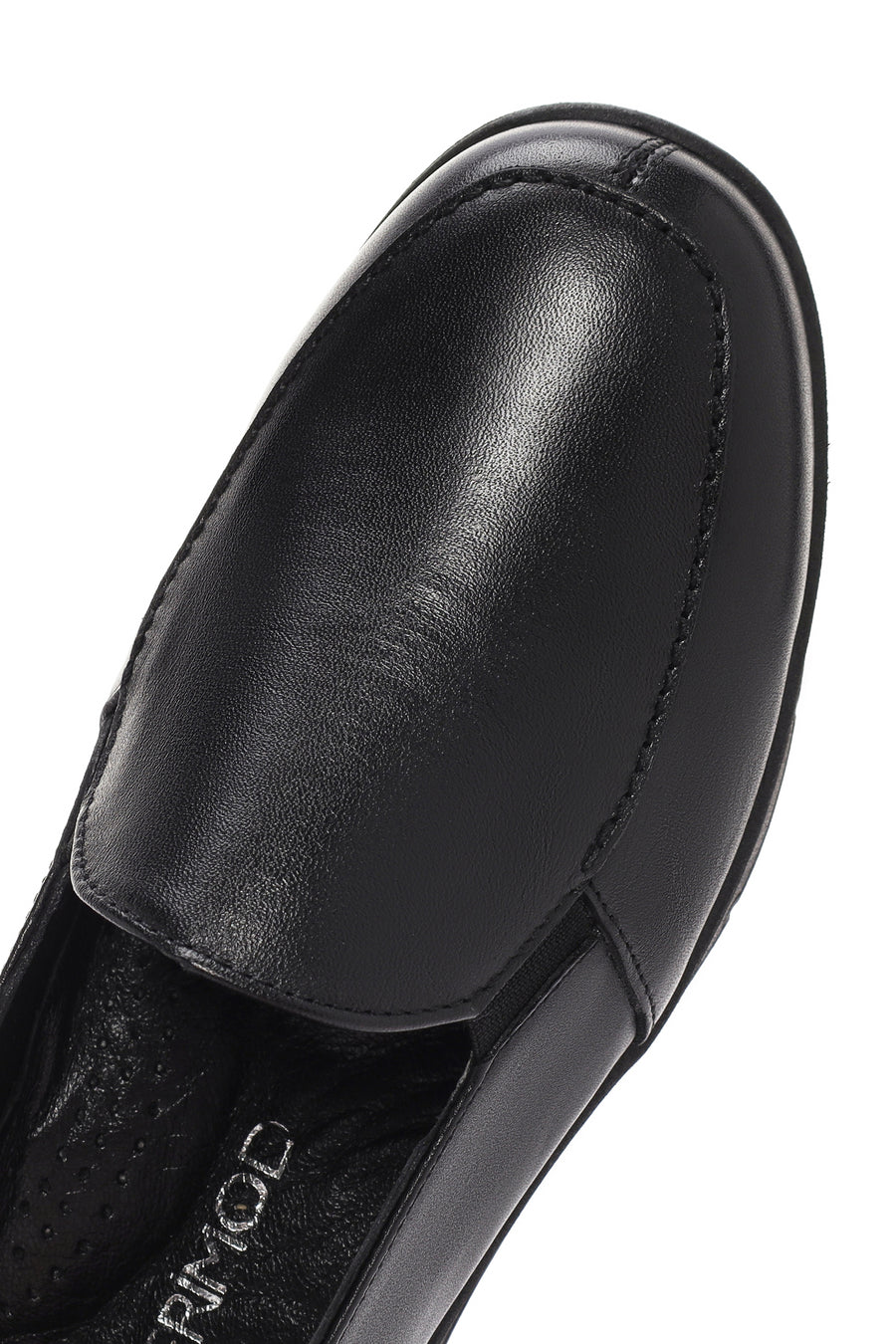 Women's Black Leather Comfort Loafer