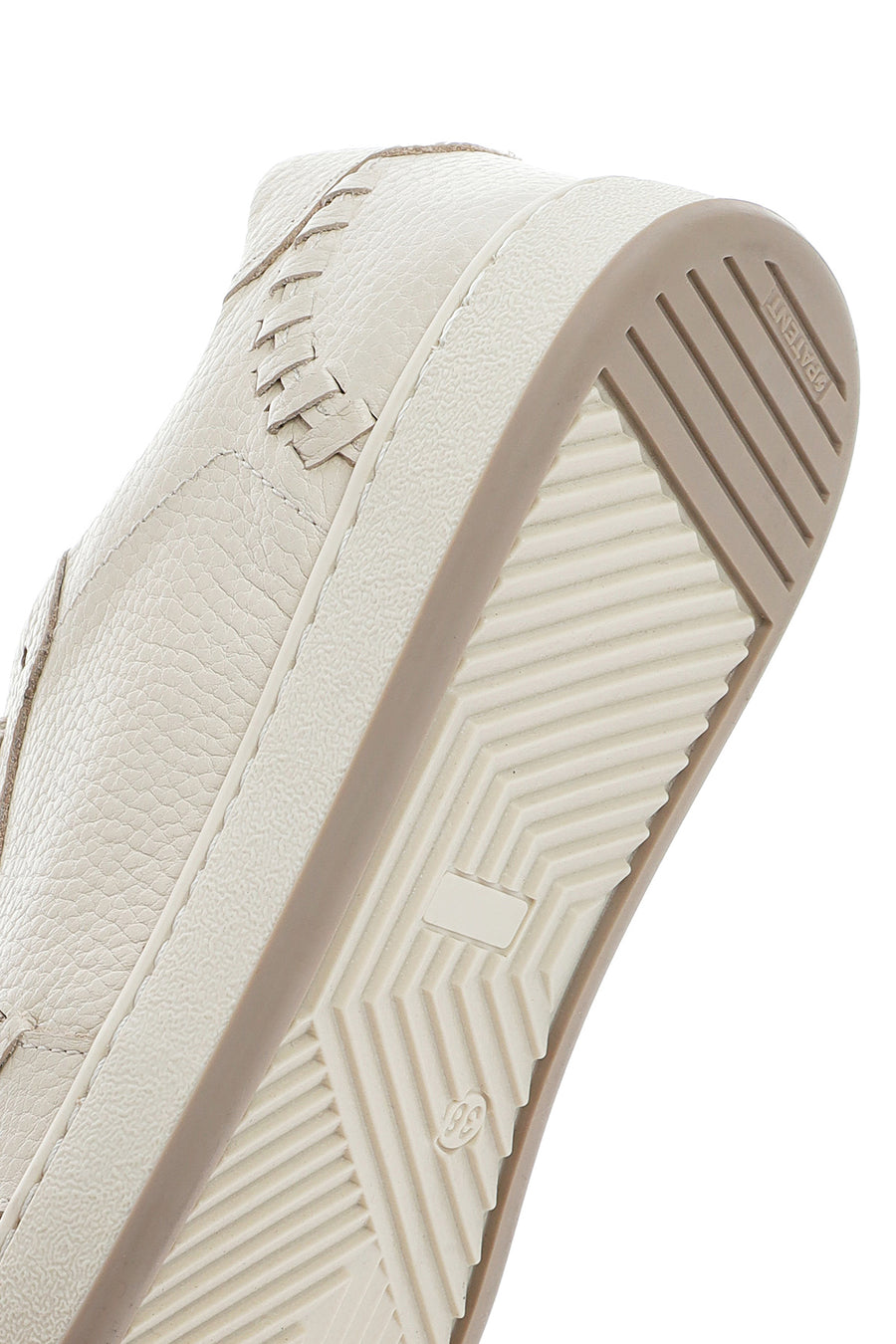 Kadın Krem Bağcıklı Deri Sneaker