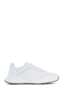 Kadın Beyaz Bağcıklı Kalın Tabanlı Deri Sneaker | Derimod