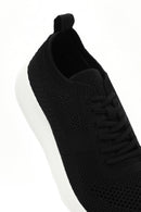 Derimod Zero Kadın Siyah Bağcıklı Kalın Tabanlı Sneaker | Derimod