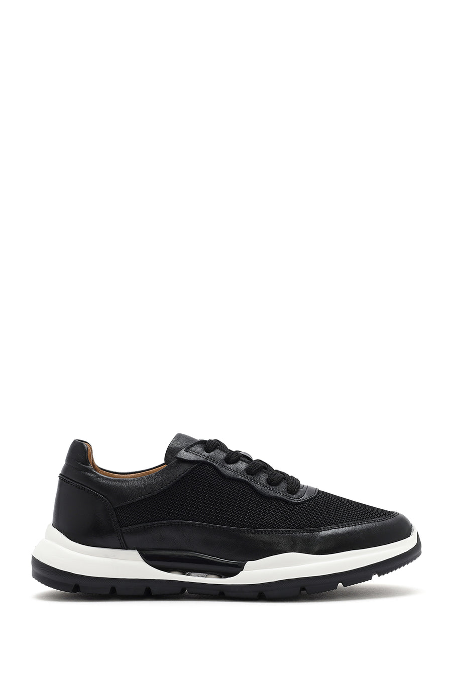 Men's Black Lace-up Leather Sneaker 25SFD611314 | Derimod