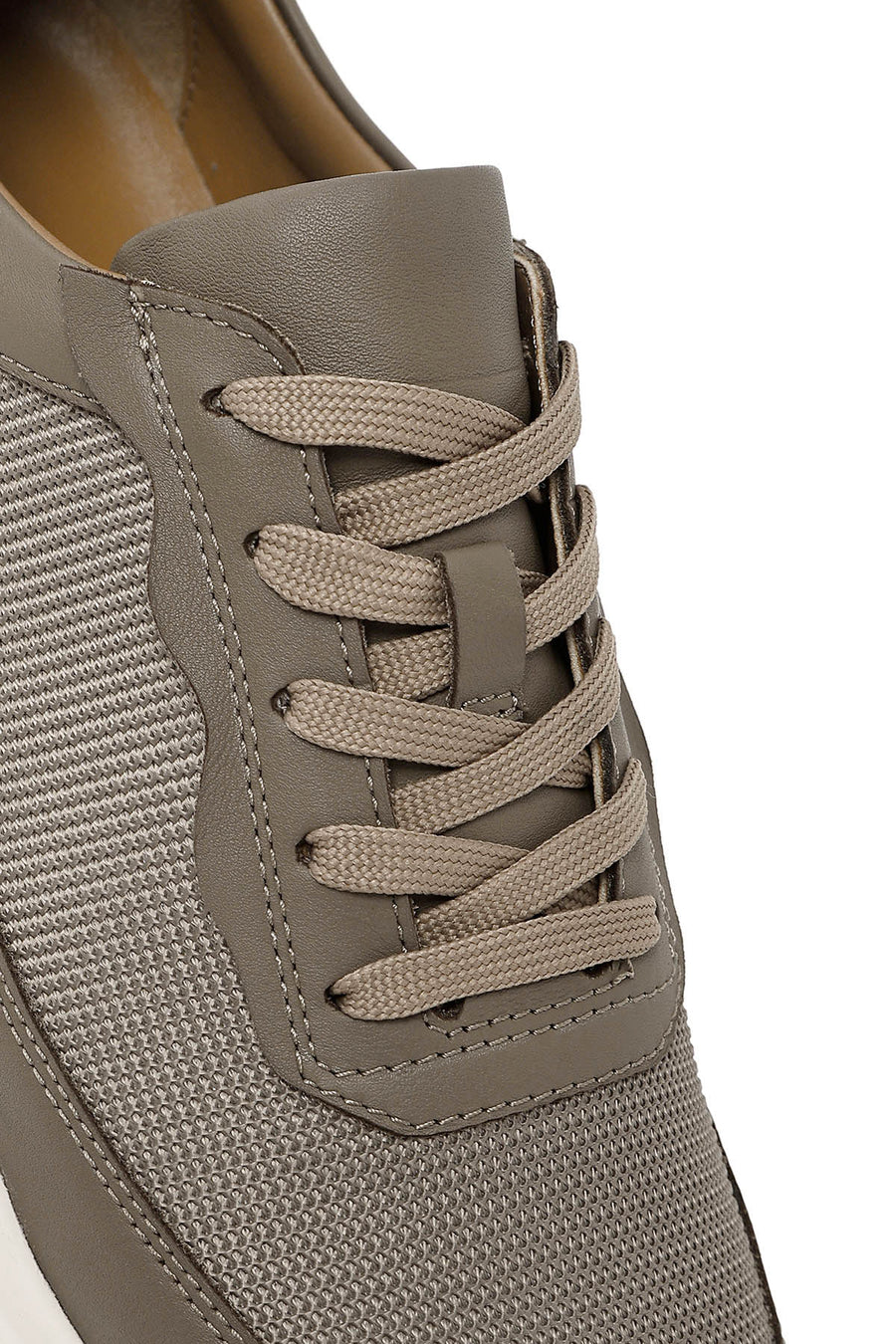 Men's Mink Lace-up Leather Sneaker