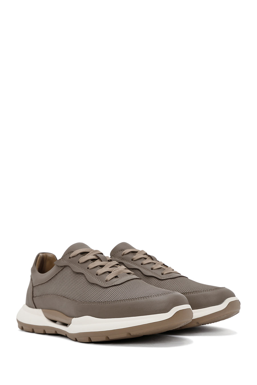 Men's Mink Lace-up Leather Sneaker