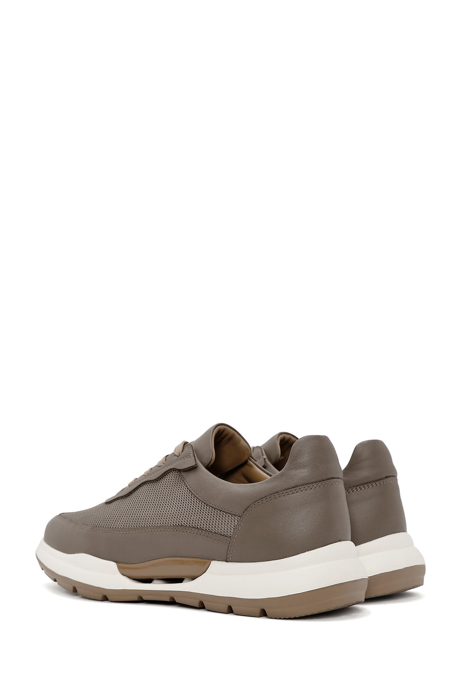 Men's Mink Lace-up Leather Sneaker