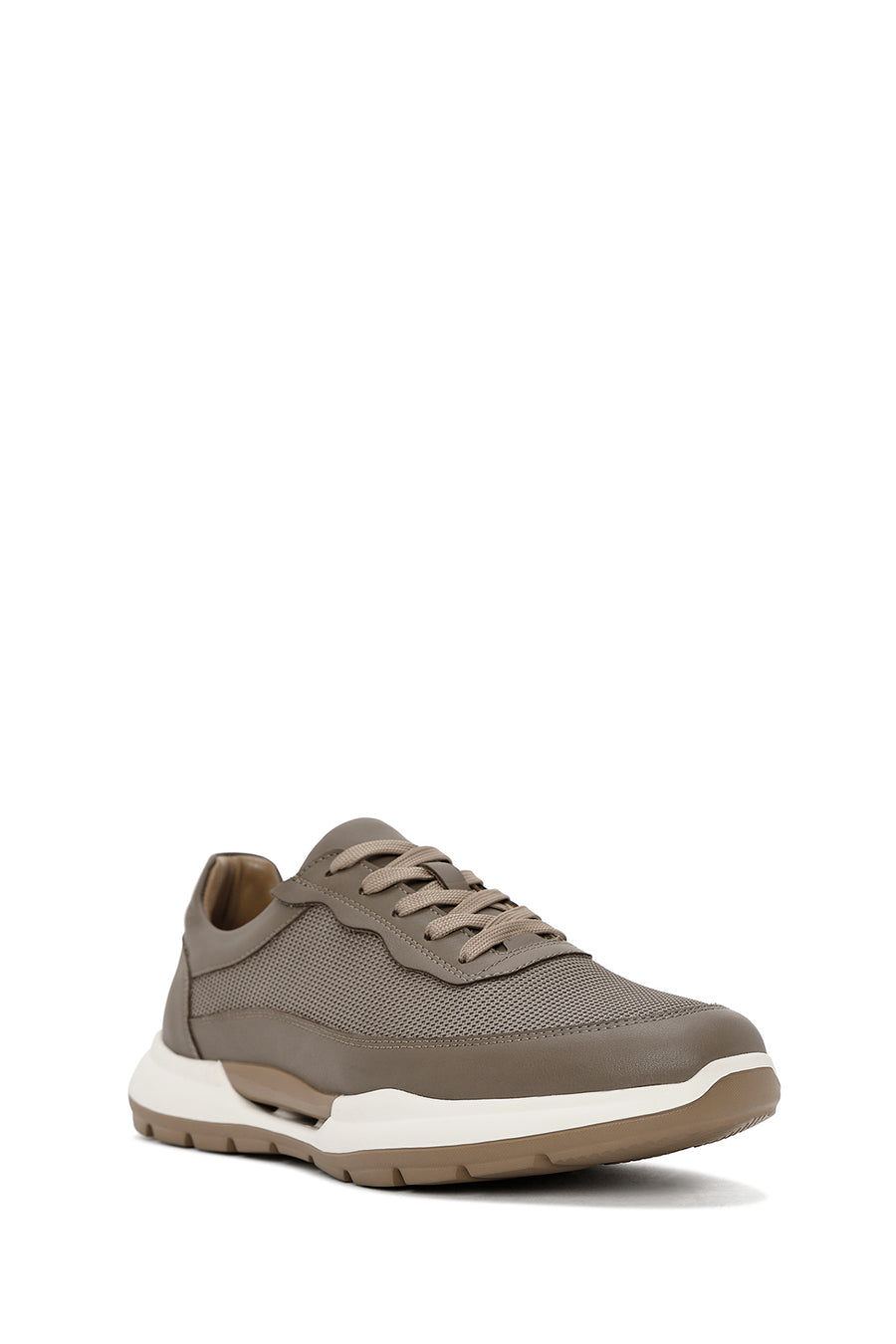 Men's Mink Lace-up Leather Sneaker