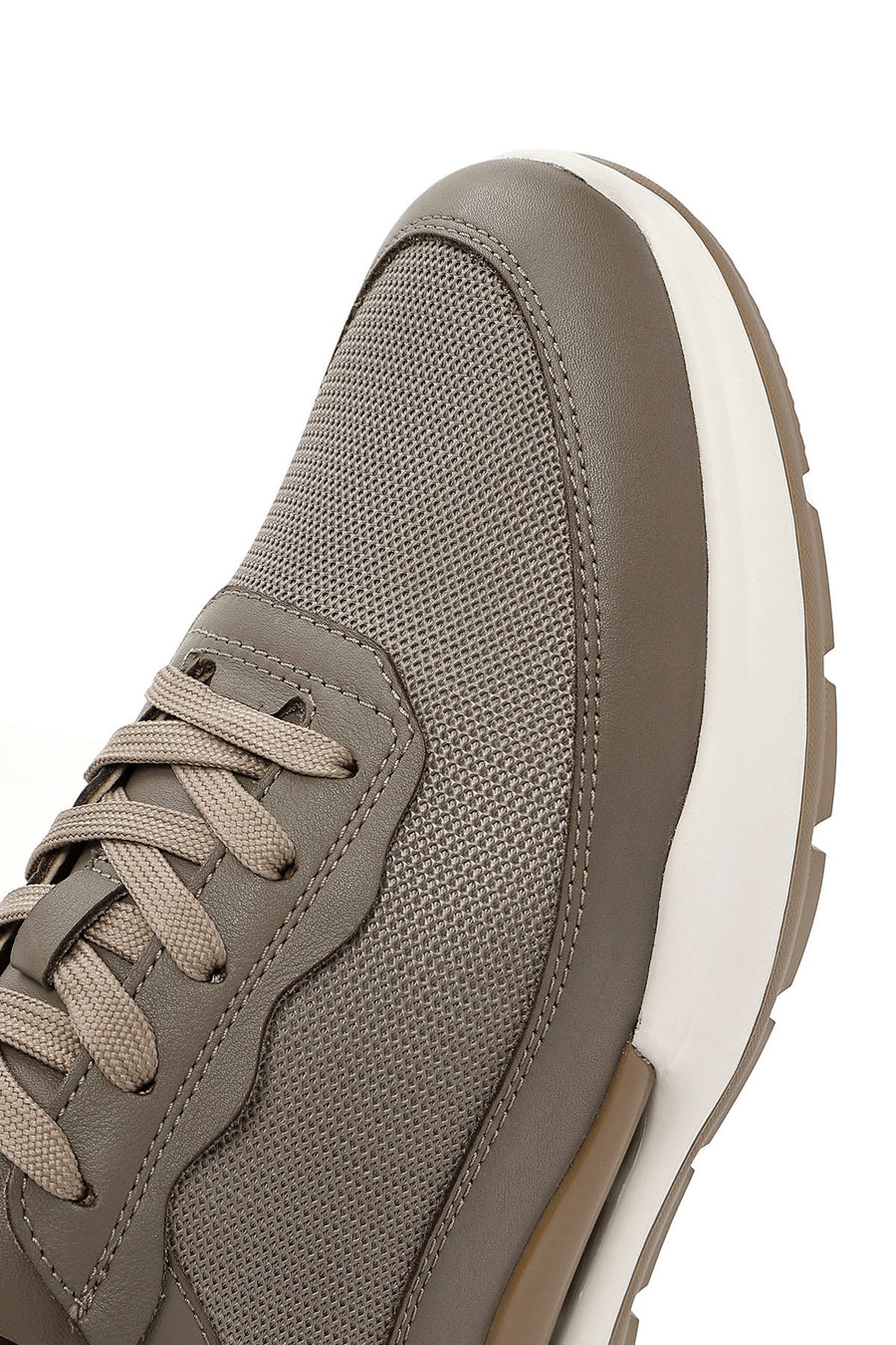 Men's Mink Lace-up Leather Sneaker