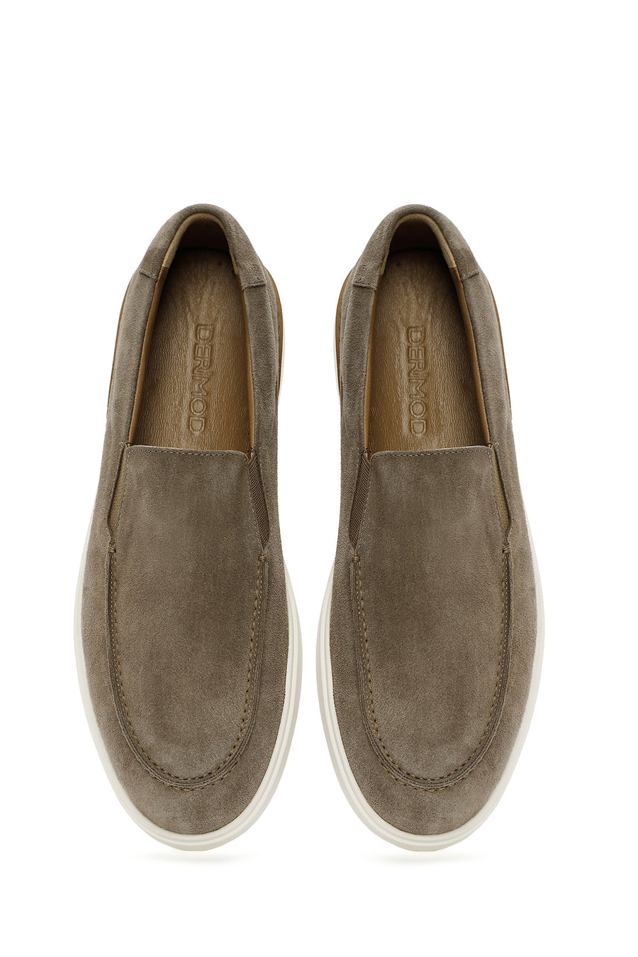 Erkek Bej Süet Deri Casual Loafer