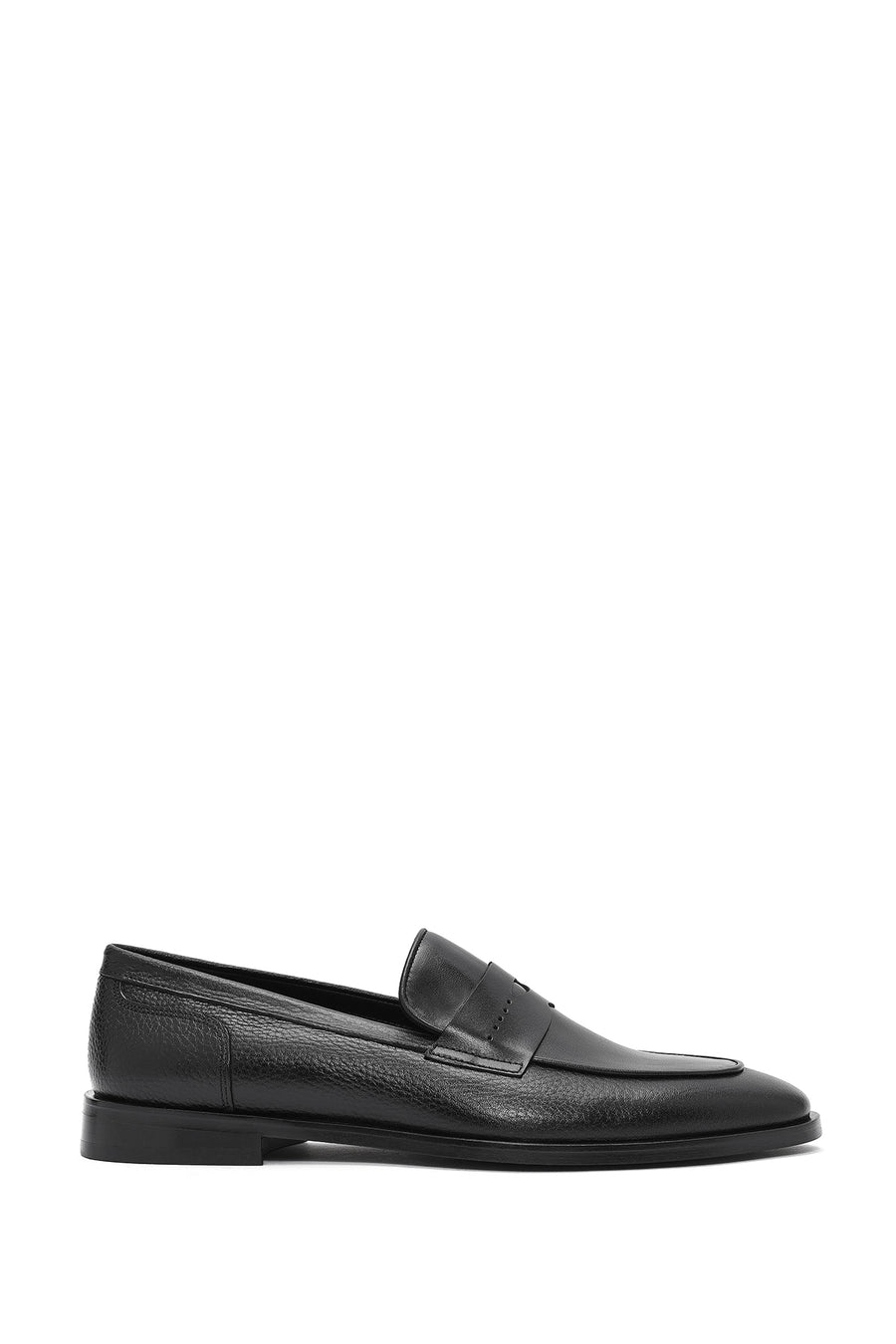 Erkek Siyah Deri Klasik Loafer 25SFD620814 | Derimod