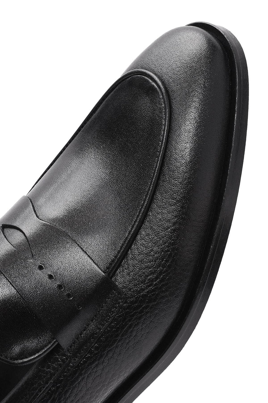 Erkek Siyah Deri Klasik Loafer