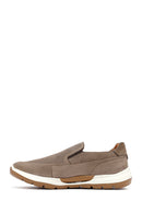 Men's Mink Thick Sole Nubuck Leather Comfort Loafers | Derimod