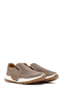 Men's Mink Thick Sole Nubuck Leather Comfort Loafers | Derimod