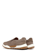 Men's Mink Thick Sole Nubuck Leather Comfort Loafers | Derimod