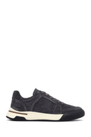 Erkek Gri Bağcıklı Süet Deri Sneaker | Derimod