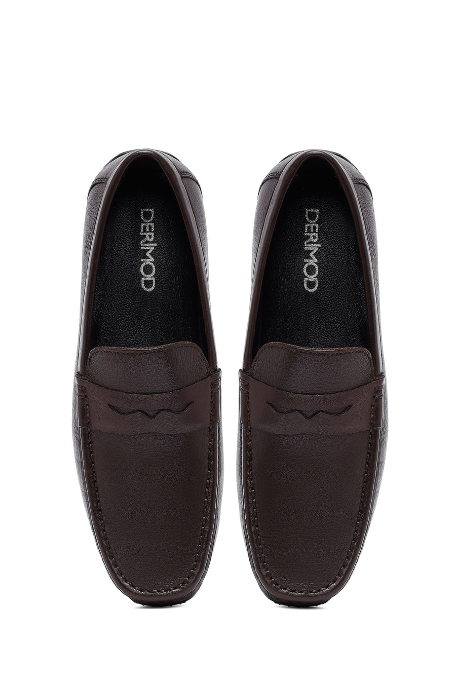 Erkek Kahverengi Deri Casual Loafer