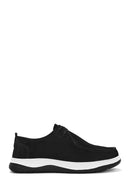 Men's Black Lace-Up Nubuck Leather Comfort Shoes | Derimod