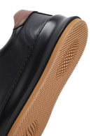 Men's Black Lace-up Thick-Sole Leather Sneaker | Derimod