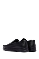 Men's Black Leather Comfort Loafer | Derimod