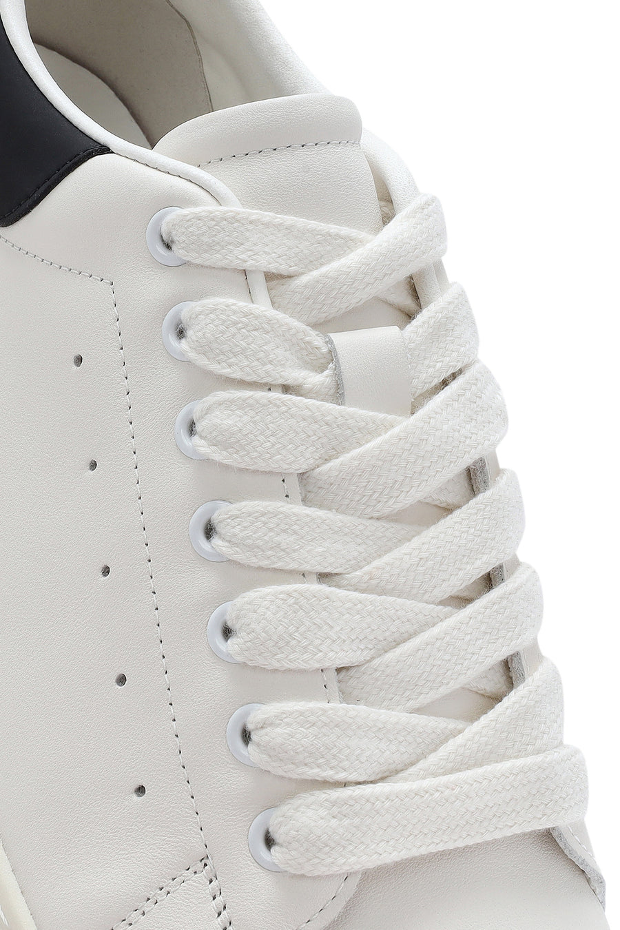 Men's White Lace-up Leather Sneaker