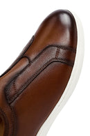 Erkek Kahverengi Deri Sneaker | Derimod