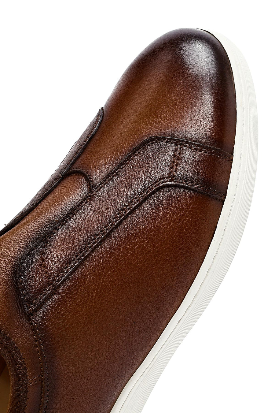 Erkek Kahverengi Deri Sneaker