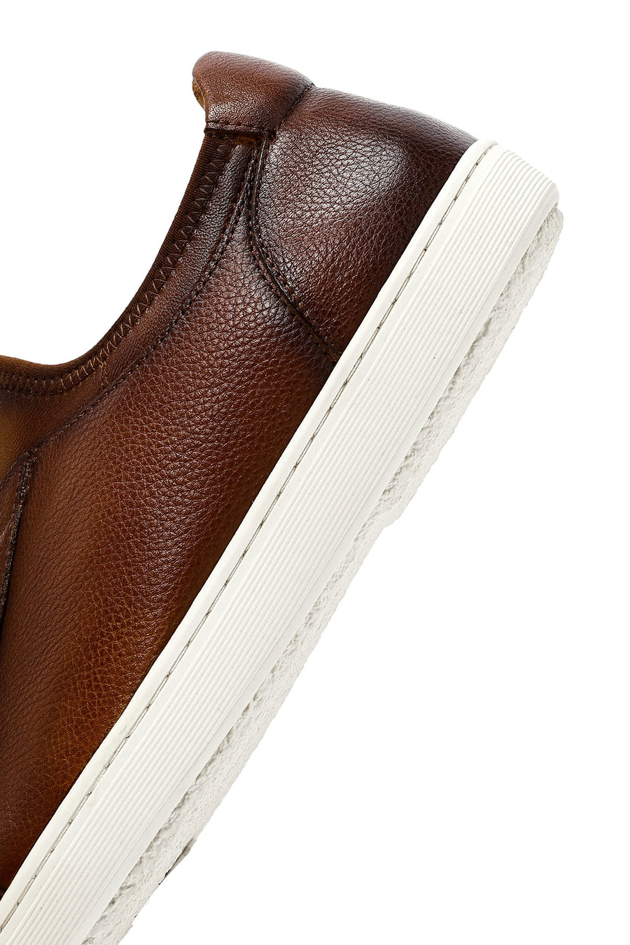 Erkek Kahverengi Deri Sneaker