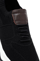 Derimod Zero Men's Black Thick Soled Fabric Sneaker | Derimod