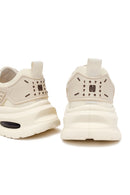 Erkek Bej Bağcıklı Kalın Tabanlı Kumaş Sneaker | Derimod