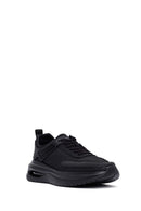 Erkek Siyah Bağcıklı Kalın Tabanlı Kumaş Sneaker | Derimod
