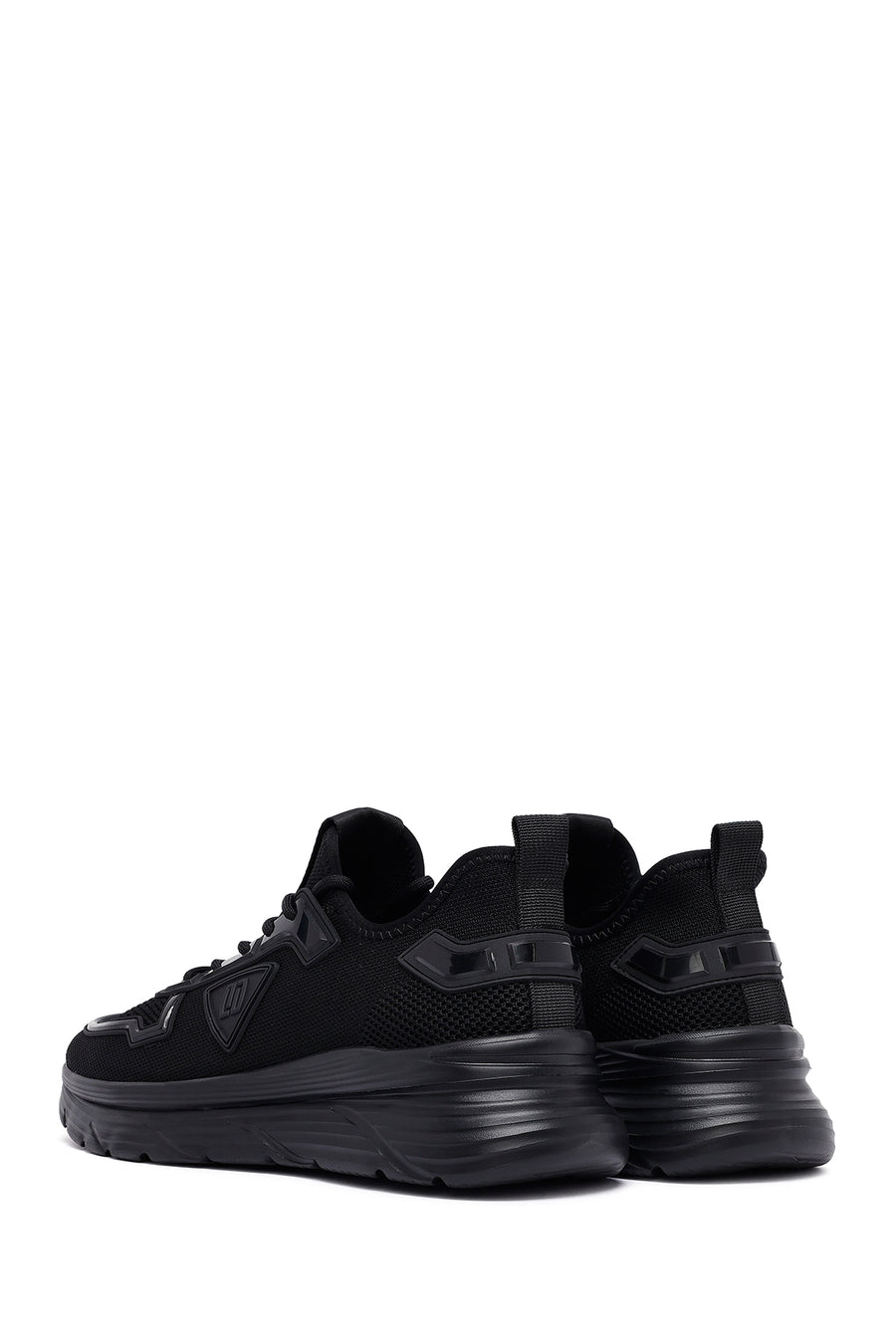 Derimod Zero Erkek Siyah Bağcıklı Kalın Tabanlı Kumaş Sneaker