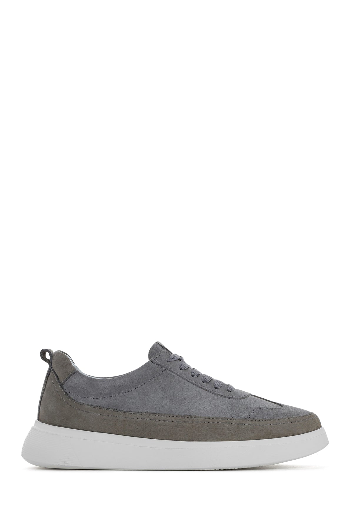 
Men's Grey Lace-Up Thick Sole Leather Sneaker
 25SFD700214 | Derimod