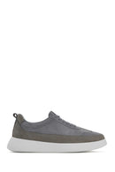 
Men's Grey Lace-Up Thick Sole Leather Sneaker
 | Derimod