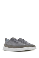 
Men's Grey Lace-Up Thick Sole Leather Sneaker
 | Derimod