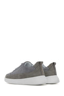 
Men's Grey Lace-Up Thick Sole Leather Sneaker
 | Derimod
