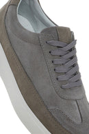 
Men's Grey Lace-Up Thick Sole Leather Sneaker
 | Derimod