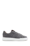 Men's Gray Lace-Up Suede Leather Sneaker | Derimod