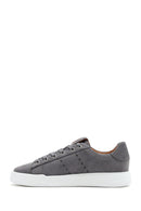 Men's Gray Lace-Up Suede Leather Sneaker | Derimod