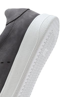 Men's Gray Lace-Up Suede Leather Sneaker | Derimod