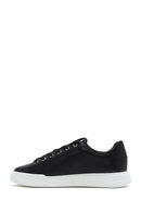 Men's Black Lace-up Leather Sneaker | Derimod