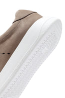Men's Mink Lace-Up Nubuck Leather Sneaker | Derimod