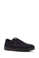 Erkek Lacivert Nubuk Deri Casual Loafer | Derimod