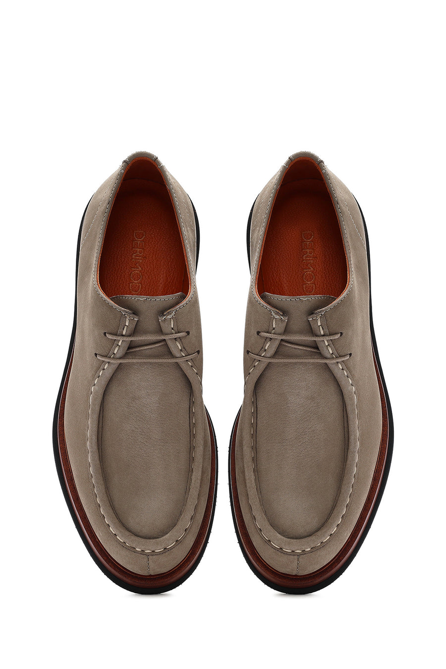 Men's Mink Lace-Up Nubuck Leather Casual Shoes