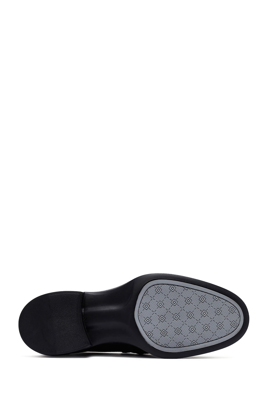 Men's Black Buckle Leather Loafer