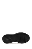 Men's Black Lace-up Thick-Sole Leather Casual Sneaker | Derimod