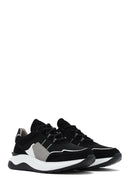 Men's Black Lace-up Thick-Sole Leather Sneaker | Derimod