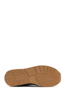 Erkek Haki Bağcıklı Deri Casual Sneaker | Derimod