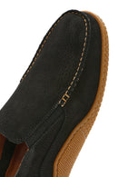 Men's Black Nubuck Leather Casual Loafer | Derimod