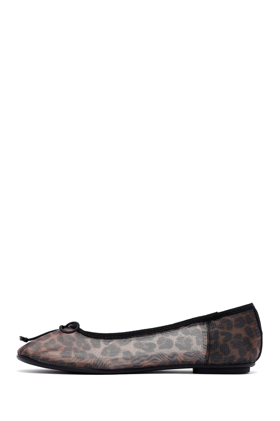 Women's Leopard Bow Patterned Ballerinas